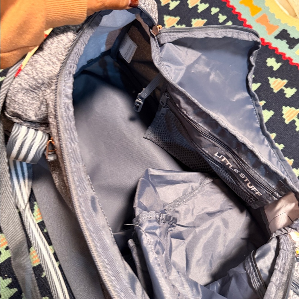 Adidas Squad 5 Duffel Bag in the Jersey Onix Grey color with rose gold logo - Picture 4 of 11